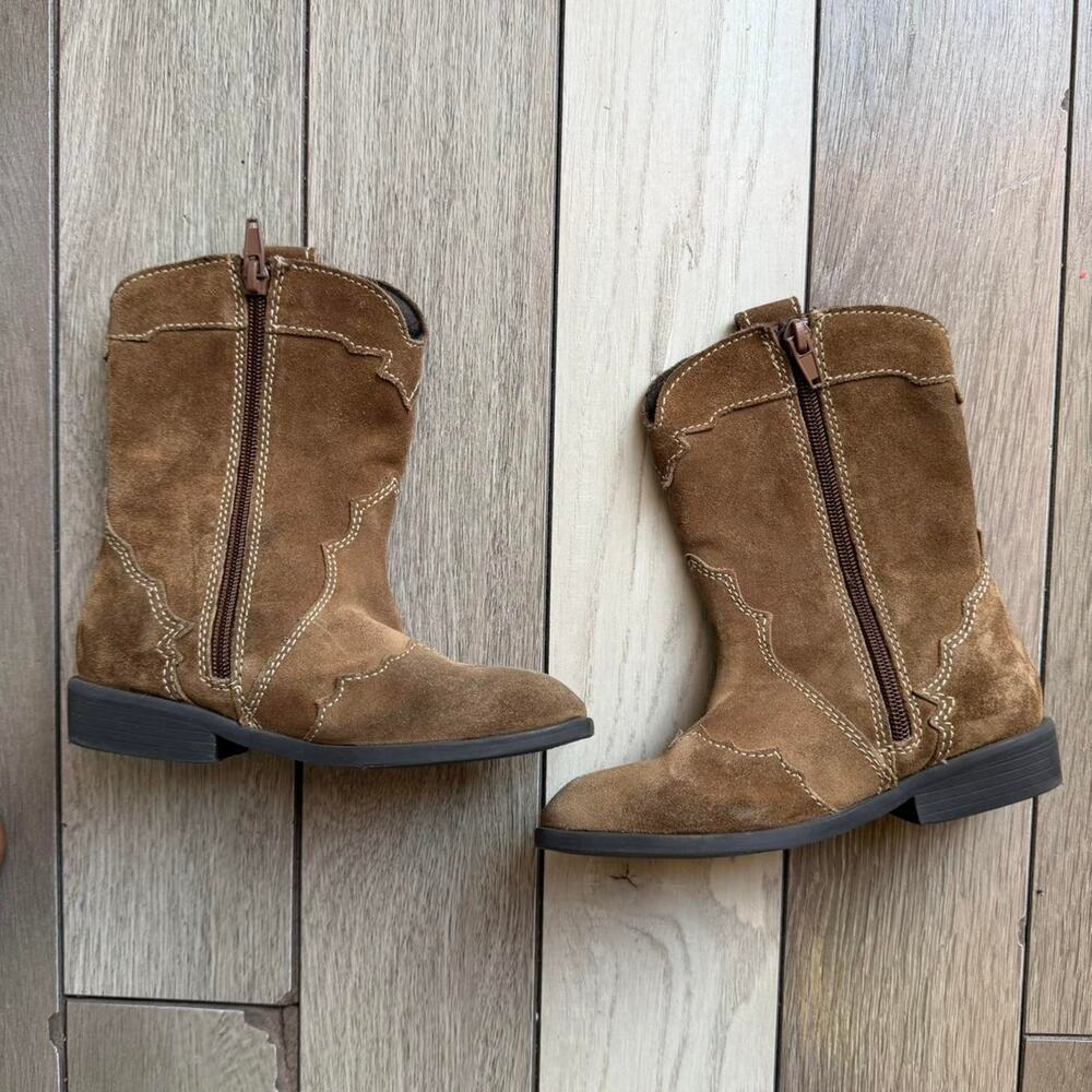 Zara kids brown suede western - Picture 5 of 6